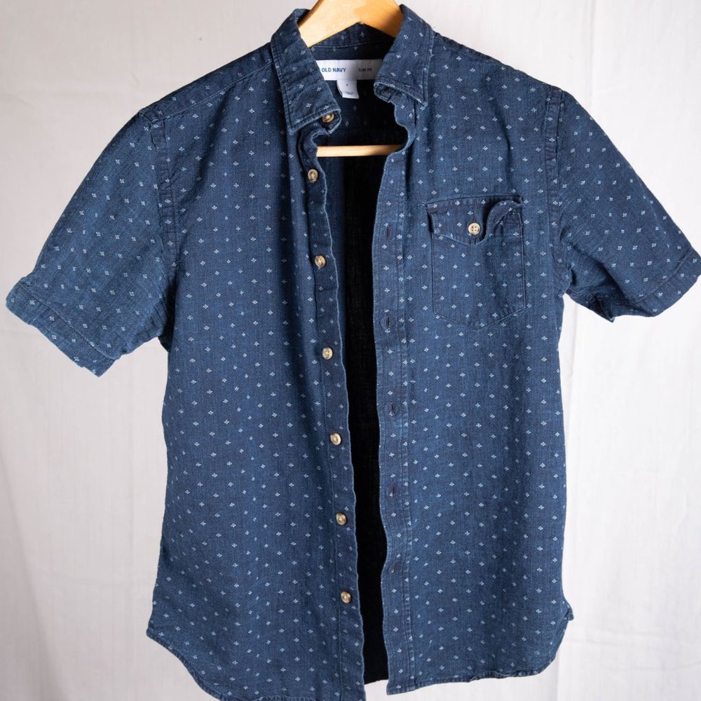 Men's Small Button-up Cotton Old Navy Shirt